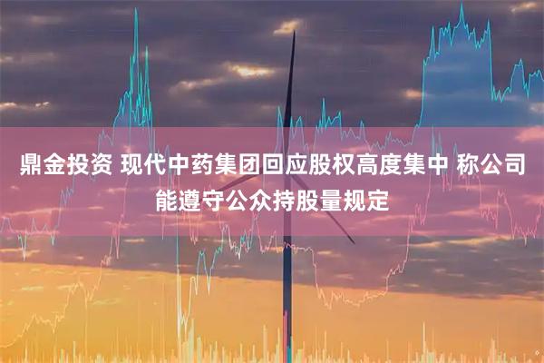 鼎金投资 现代中药集团回应股权高度集中 称公司能遵守公众持股量规定