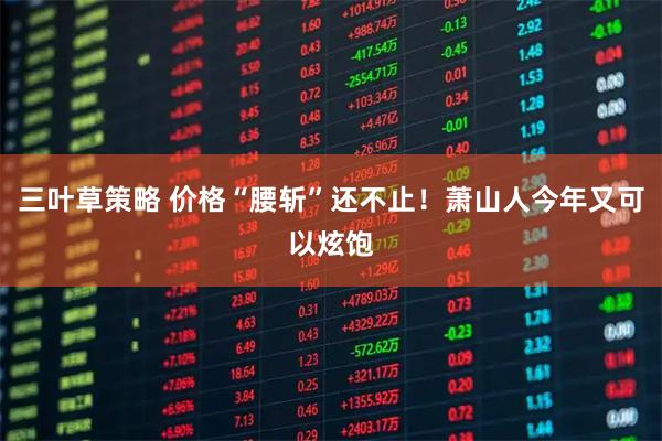 三叶草策略 价格“腰斩”还不止！萧山人今年又可以炫饱