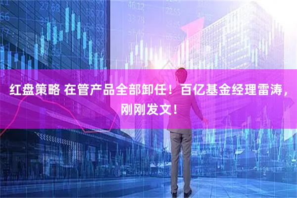 红盘策略 在管产品全部卸任！百亿基金经理雷涛，刚刚发文！